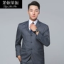 Quần áo bảo hộ lao động viễn thông Trung Quốc Quần áo nam màu xám 2 bộ khóa - Suit phù hợp sơ mi nam