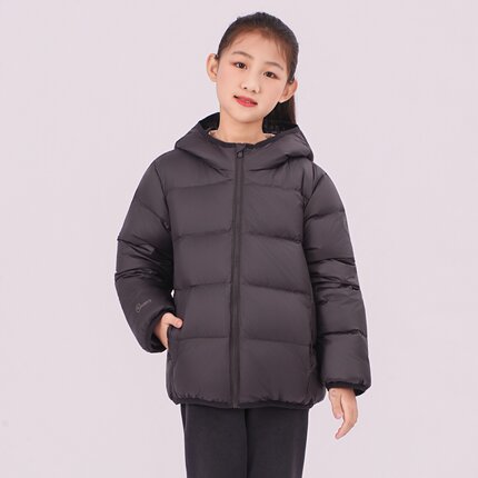大羽儿童男女童加厚羽绒服冬款舒适保暖中大童休闲连帽羽绒服0352