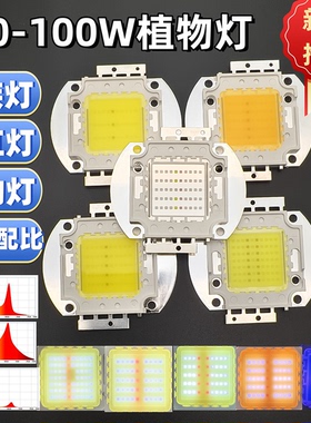 新款FO1FO23植物生长LED灯珠全光谱白全波段粉660nm450nm植物RGB