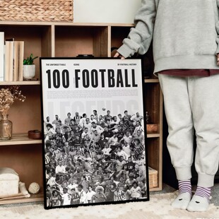 足球欧洲杯世界杯球星C罗合集挂画装饰画球馆壁画卡纸高清打印