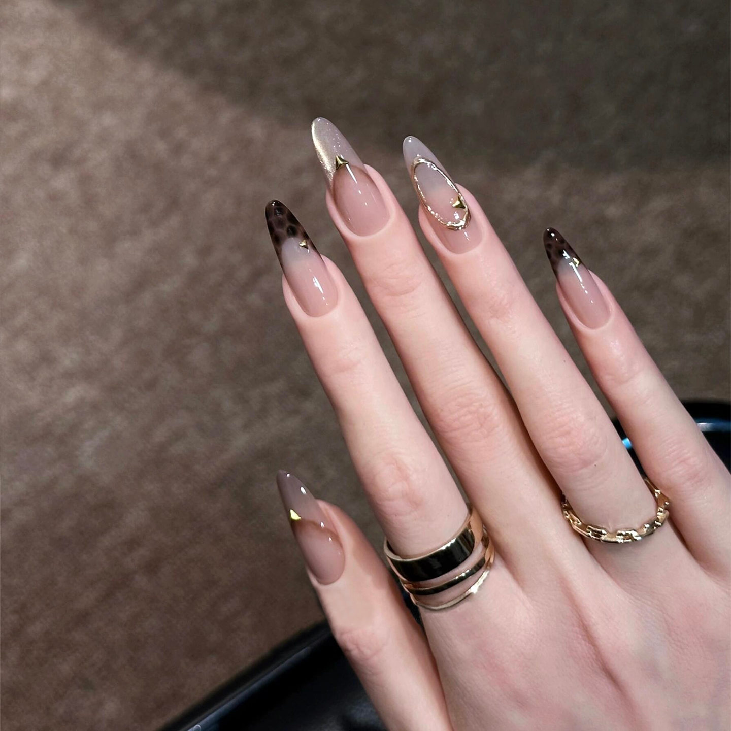 纯手工穿戴甲琥珀流光秋日豹纹猫眼美甲甜酷氛围感指甲显白高级感,彩妆/香水/美妆工具,美甲工具,淘宝优惠券,粉丝福利购,淘宝优惠卷