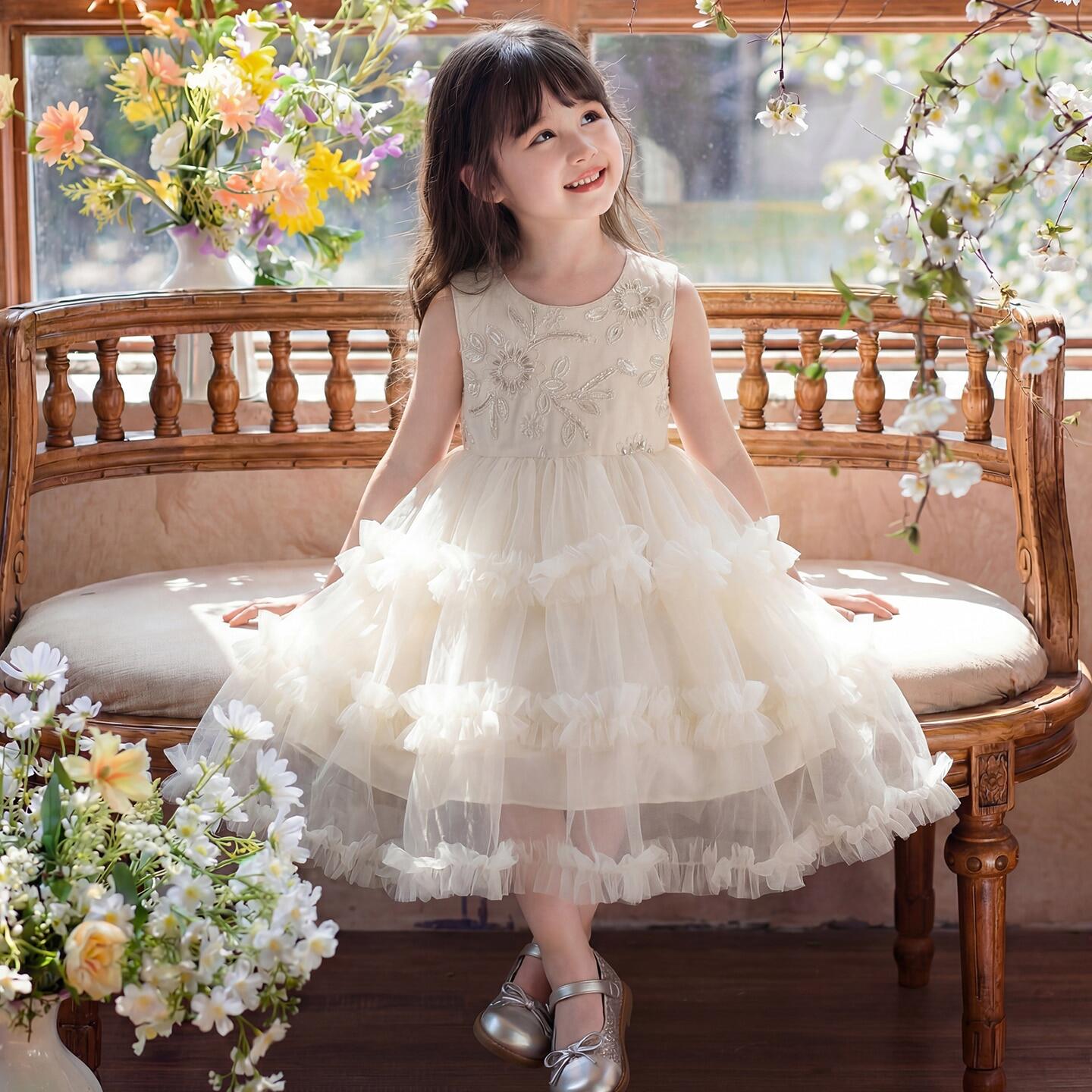 女童连衣裙夏季2026新款儿童洋气礼服蓬蓬裙夏款小女孩生日公主裙