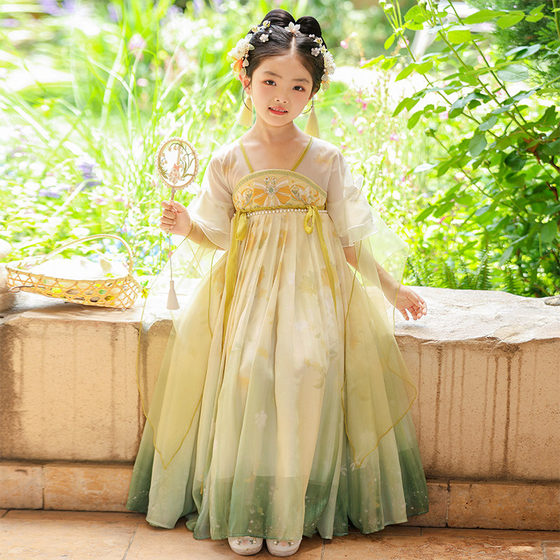 女童夏装汉服中国风2026新款古风超仙唐装裙子儿童古装公主裙夏款图片