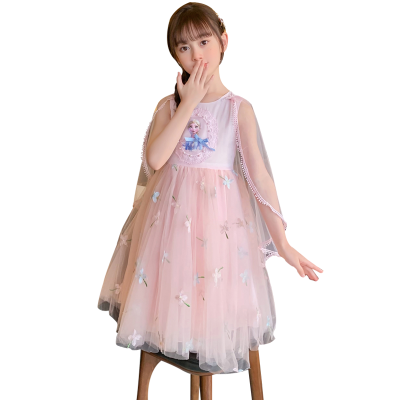 儿童新款爱莎连衣裙2026女童夏季洋气公主裙子小女孩艾莎童装夏天