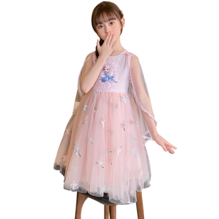 儿童新款爱莎连衣裙2026女童夏季洋气公主裙子小女孩艾莎童装夏天