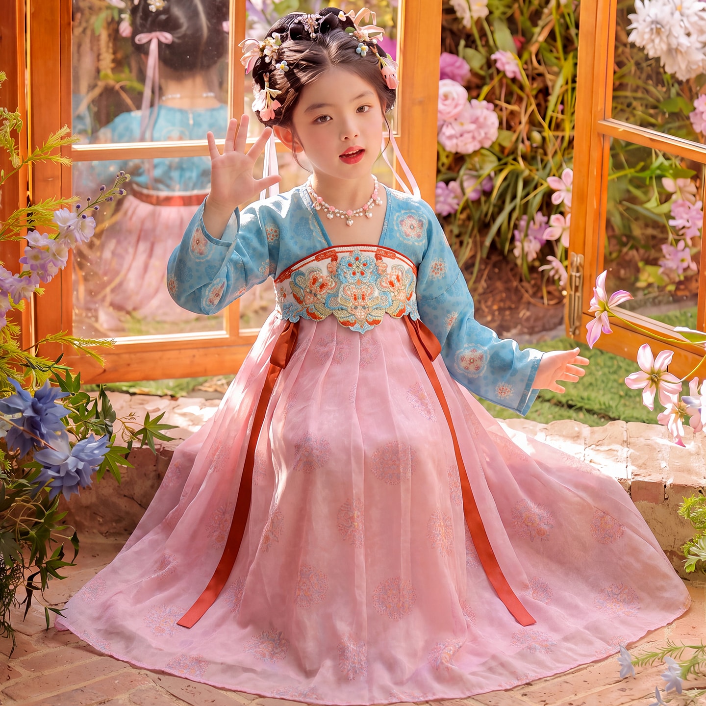 汉服女童2026新款儿童古风超仙公主连衣裙小女孩秋季古装表演襦裙