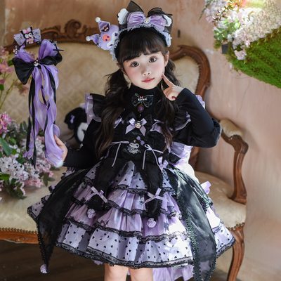 女童洛丽塔公主裙秋冬款洋气儿童万圣节服装连衣裙女孩库洛米裙子