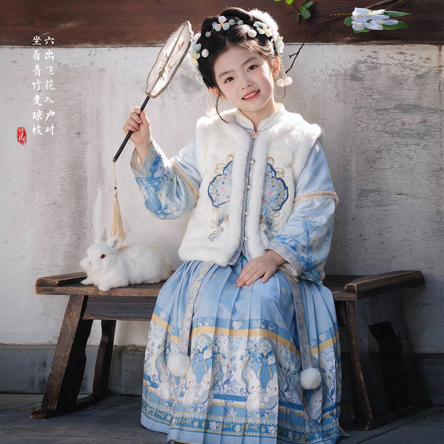 汉服女童秋冬2026新款儿童中国风加厚唐装公主裙小女孩明制拜年服