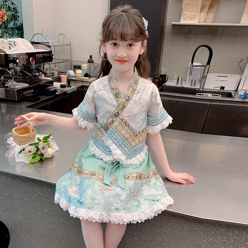 女童汉服夏季2026新款小女孩傣族中国风裙子夏款儿童古风超仙古装,童装/婴儿装/亲子装,连衣裙,淘宝优惠券,粉丝福利购,淘宝优惠卷