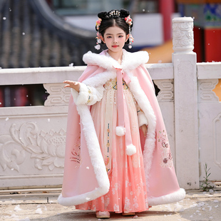 女童汉服秋冬款古装中国风连衣裙加绒2026新款冬季儿童唐装拜年服