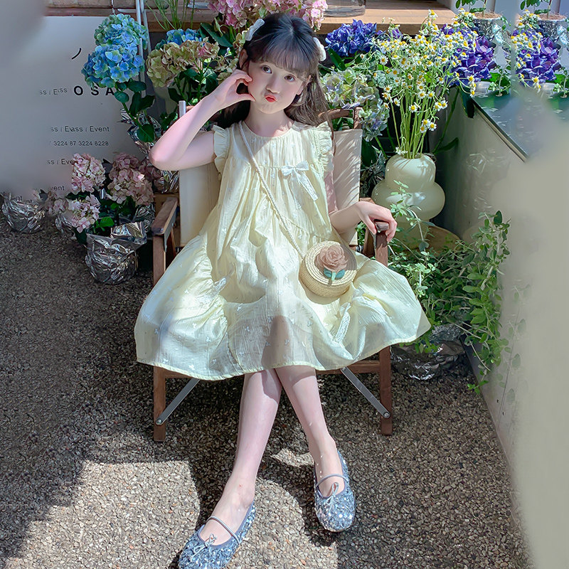 女童夏天连衣裙薄款小女孩2026新款洋气公主裙夏季儿童装雪纺裙子