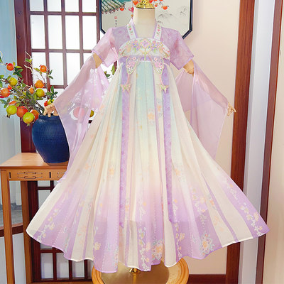 汉服女童夏装中国风2025新款古风超仙女孩连衣裙夏季儿童古装裙子