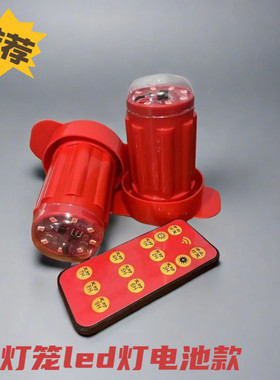 灯笼led灯电池款免布线可定时遥控春节新年大红灯笼专用配件灯