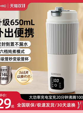 日本SDRNKA便携式电热水杯旅行烧水壶宿舍小型保温烧水杯加热水壶
