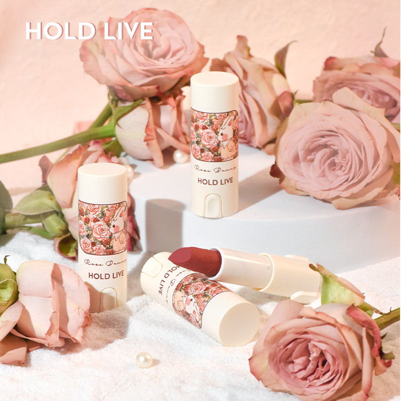 HOLD LIVE兔兔花园口红女哑光丝绒裸色唇膏肉桂奶茶唇釉学生
