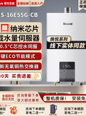 Rinnai/林内RUS-16E55G-CB燃气热水器家用室内20E55G强排16/20升