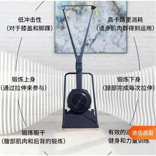 德国昌康商用风阻滑雪风阻划船机健身运动器材C2静音可调节进口