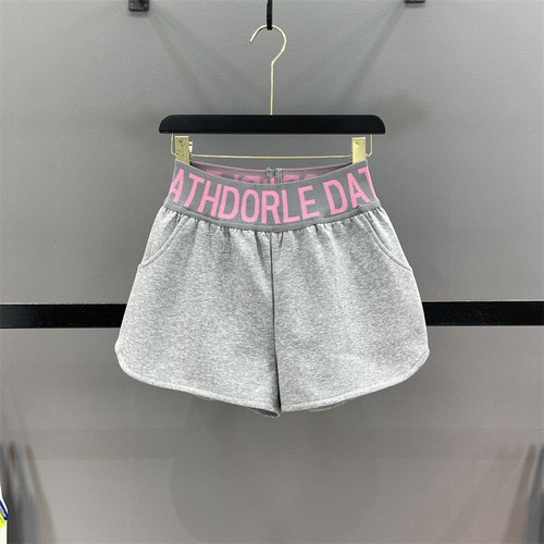 休闲短裤女高腰跑步运动阔腿裤