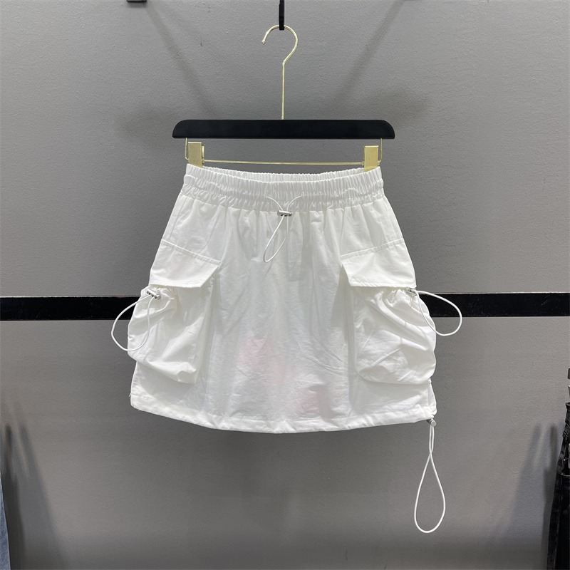 大口袋工装短裙女辣妹A字半身裙