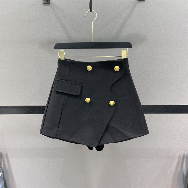 不规则西装短裙女高腰半身裙阔腿
