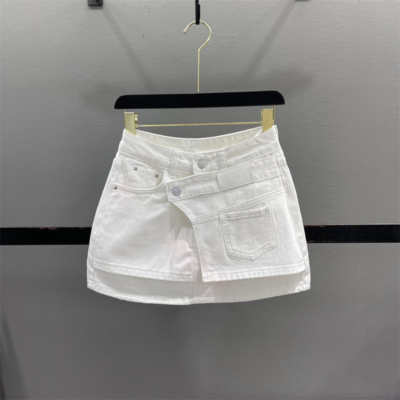 不规则牛仔半身裙女2026夏季新款设计感小众显瘦辣妹A字包臀短裙