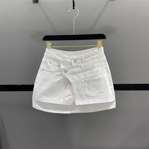 不规则牛仔半身裙女辣妹包臀短裙