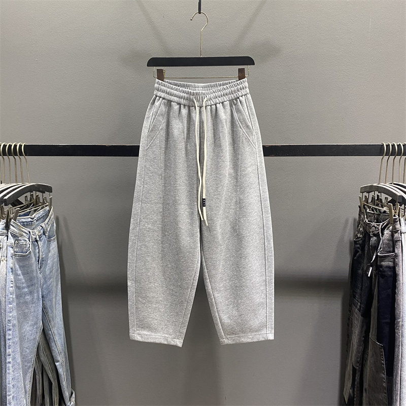 松紧腰休闲运动卫裤女2026春季新款小个子宽松九分阔腿老爹哈伦裤,女装/女士精品,休闲裤,淘宝优惠券,粉丝福利购,淘宝优惠卷