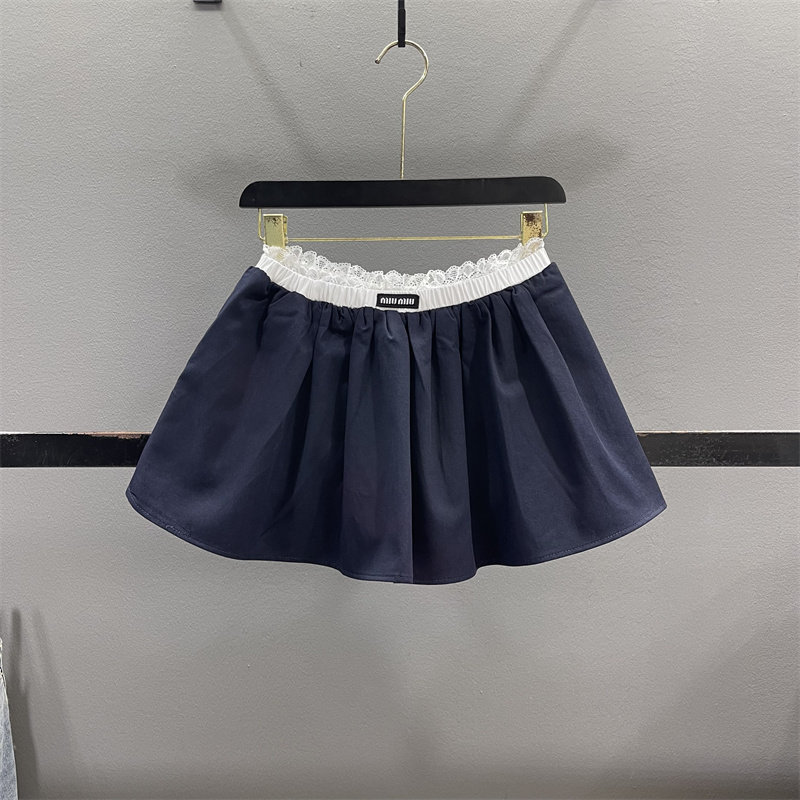 蕾丝拼接休闲半身裙女蓬蓬短裙