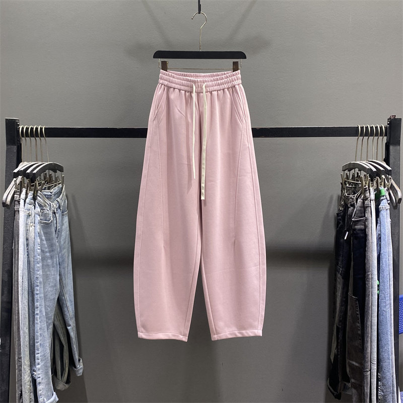 减龄粉色弯刀卫裤女2026春季新款百搭宽松显瘦休闲运动香蕉阔腿裤,女装/女士精品,休闲裤,淘宝优惠券,粉丝福利购,淘宝优惠卷