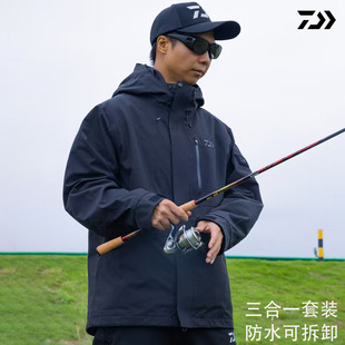 6024 可拆卸抓绒防水DJ DAIWA达亿瓦冲锋衣三合一套装 钓鱼服秋冬款