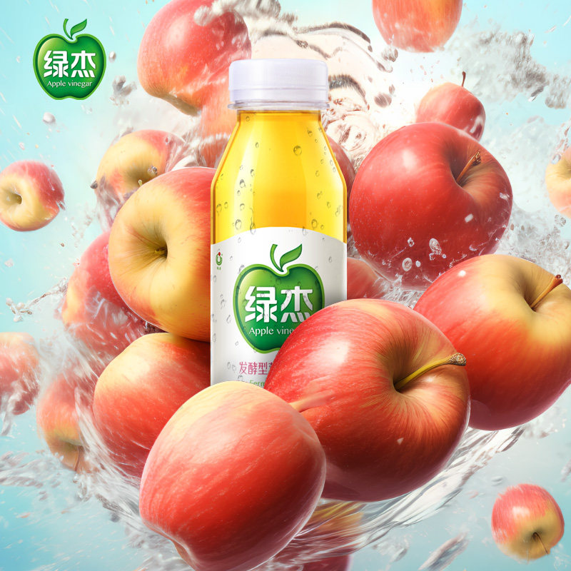 绿杰发酵型苹果醋饮料整箱0添加白砂糖0脂肪0香精0防腐剂绿色食品
