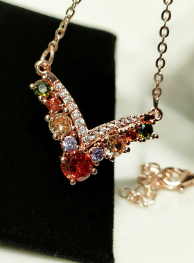 欧美大气水钻韩水滴彩色锆石v