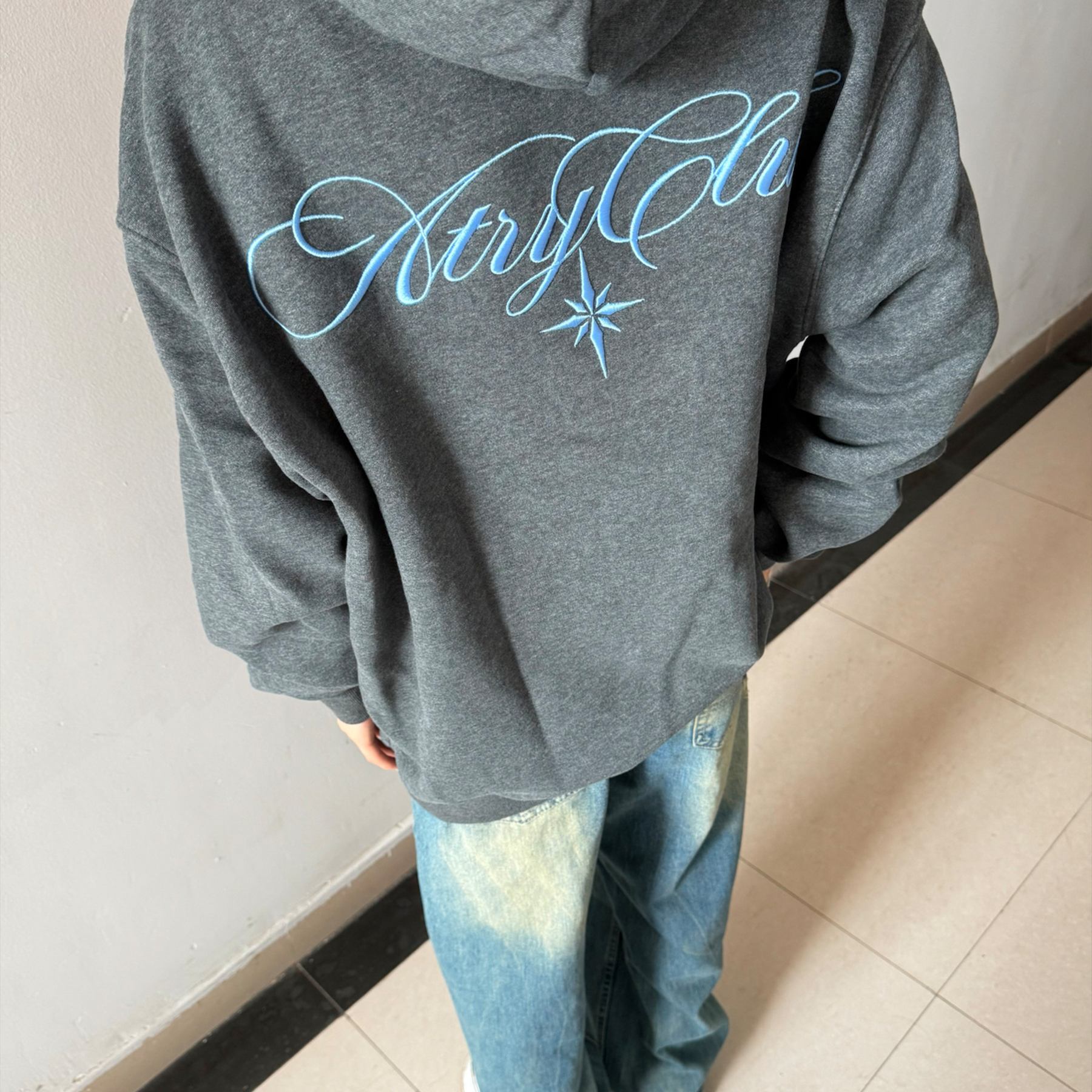 秋冬款连帽美式重磅字母宽松卫衣