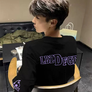 高街刺绣字母t恤男装 短袖 2025新款 宽松情侣款 上衣 国潮牌夏季 美式