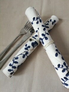 手工布艺 筷子包旅游上班便携餐具包筷子勺刀叉收纳布套