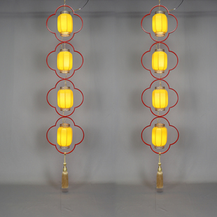 新款中式婚礼立体灯笼串架子婚庆路引道具长廊布置铁艺悬挂装饰架