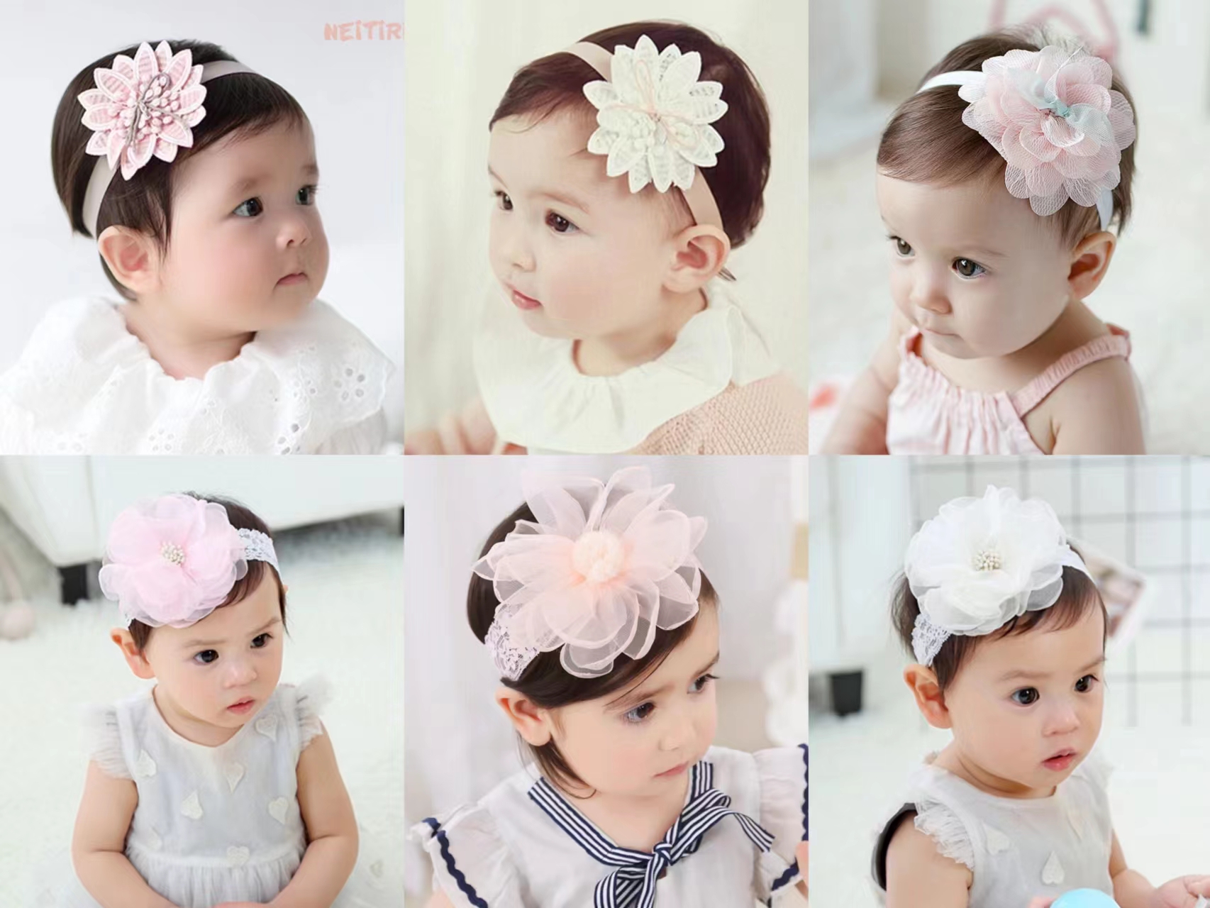 发带可爱手工儿童花朵拍摄