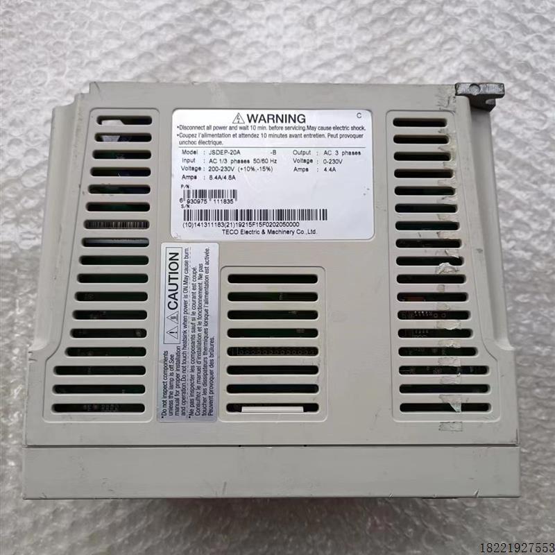 议价J253*东元伺服驱动器JSDEP-20A拆机件8成新实物拍摄
