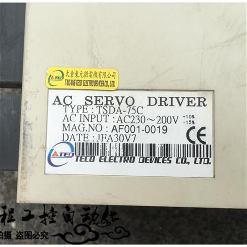 议价TSDA-75C TSDA75C-TSB302B27T 伺服驱动器 功能测试OK