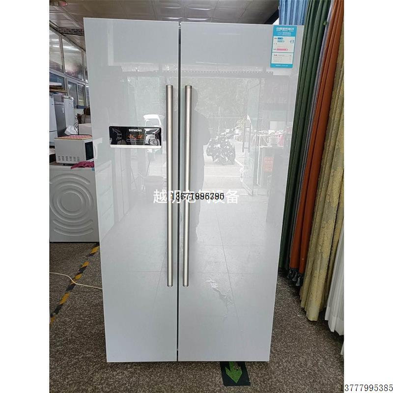 议价 619立升玻璃门镜面对开门冰箱八成新北京市区到议价议