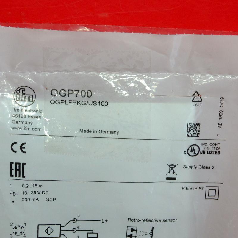 议价 OGP700 易福门全新激光镜面反射传感器 OGPLFPKG/US100