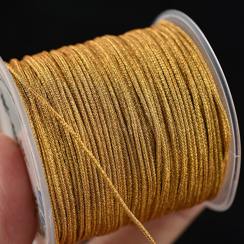 可以烧结的金线玉线0.8mm72号金银编织线diy手工编手链项链绳材料