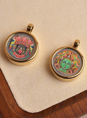 扎基拉姆热贡唐卡五路财神绿度母