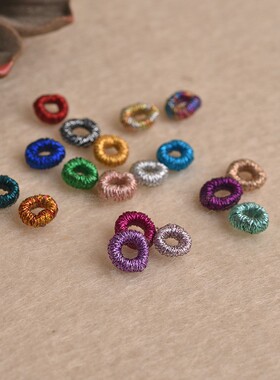 10个孔3/4/5mm精工无痕线圈手工绕金丝亮线圈DIY手工材料手链配件