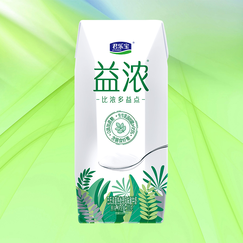 10月新日期君乐宝益浓酸奶0添加蔗糖酸奶200g*24盒原味生牛乳发酵