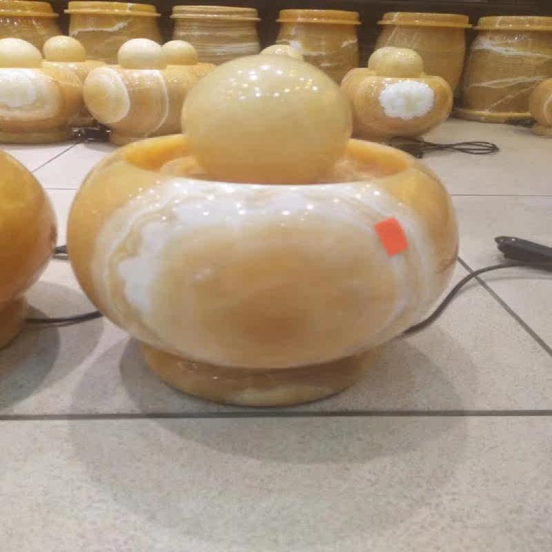 石雕风水球天然原石流水喷泉现货石雕