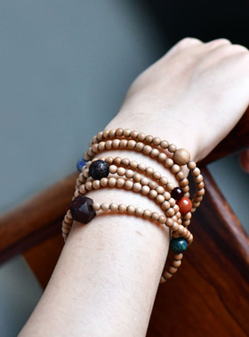 【闲在·Recluse】印度老山檀香4mm216颗女款多圈佛珠手链批