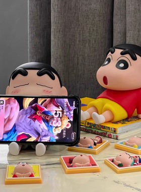 小新手机支架懒人手机座潮玩动漫公仔可爱桌面装饰摆件手办