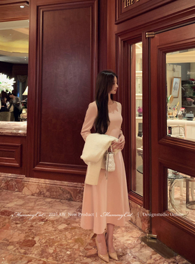 MummyCat下蛋喵  25新品30人棉立体剪裁肌理感收腰连衣裙