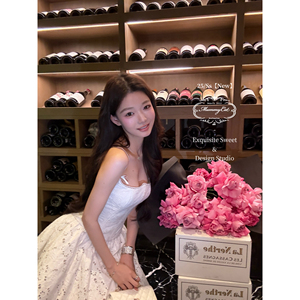 Mummy Cat 下蛋喵【钢琴诗人】100棉布绣花镂空白色吊带半裙套装